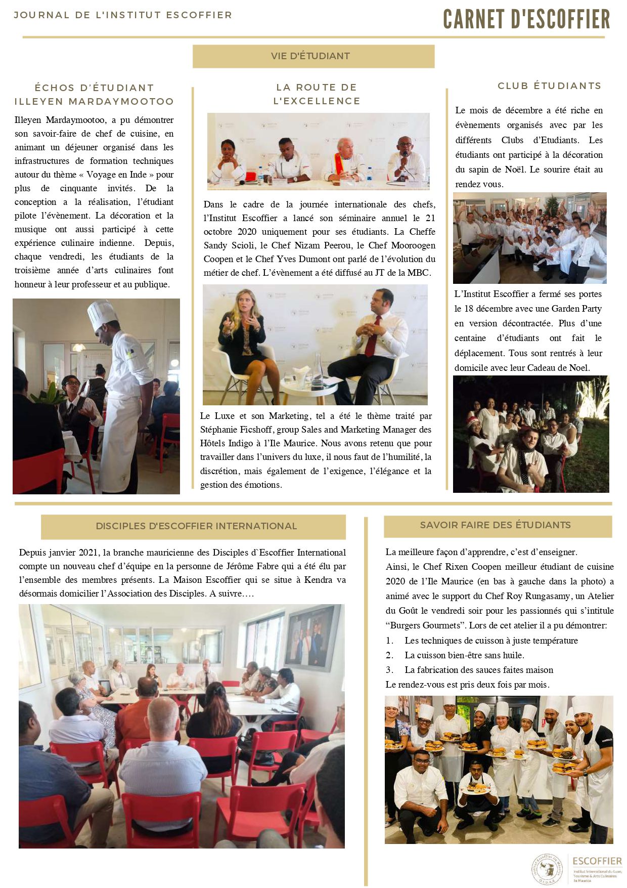 NO5 Carnet d'esoffier Janvier 2021